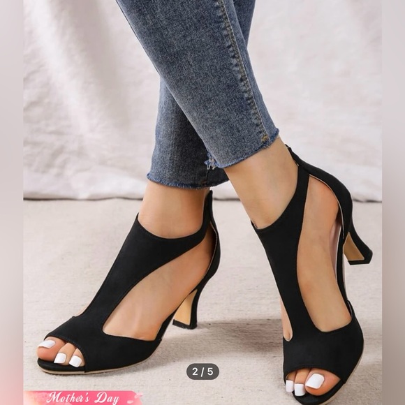 🎉HP!🎉 NWT! Black heels size 7.5 - Picture 3 of 3